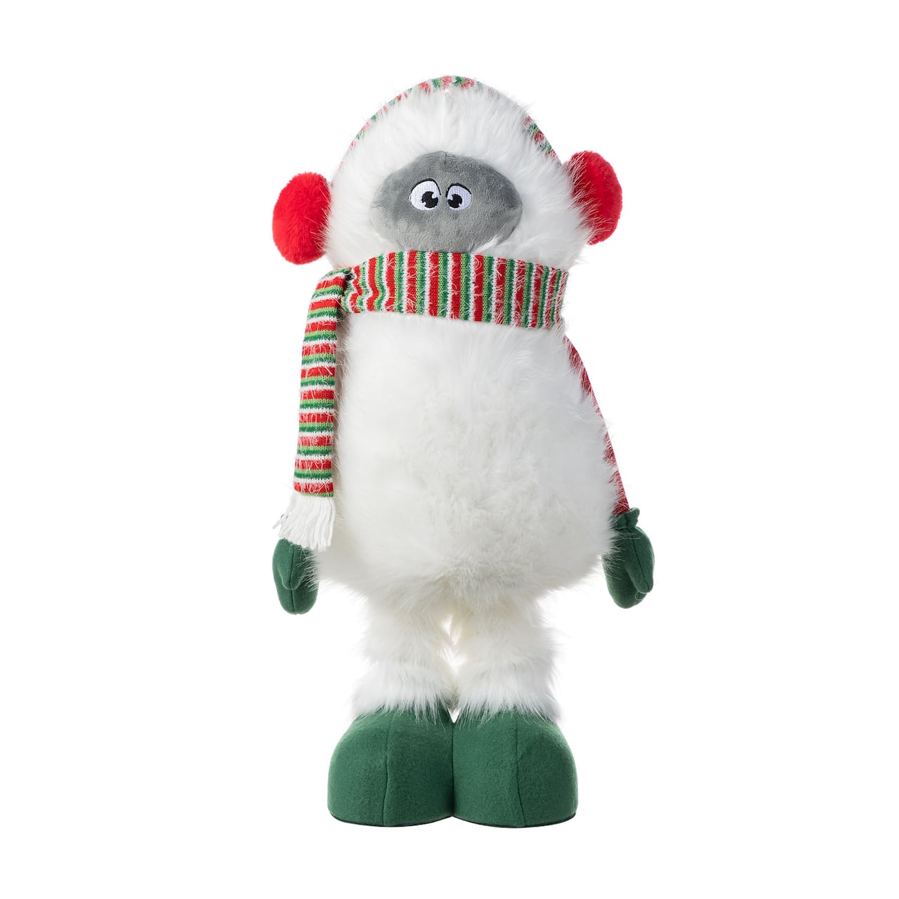 Glitzhome® 29"H Christmas Fabric Yeti With Telescoping Legs